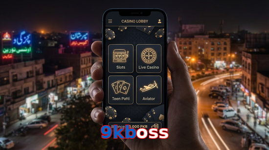 Main screen of 9Kboss app page for PK players